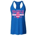 thumbnail image 1 of Shop4Ever Women's Tackle Breast Cancer Ribbon Awareness Racerback Tank Top Small Royal Blue, 1 of 5
