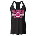 thumbnail image 1 of Shop4Ever Women's Tackle Breast Cancer Ribbon Awareness Racerback Tank Top XX-Large Black, 1 of 5