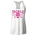 thumbnail image 1 of Shop4Ever Women's Tackle Breast Cancer Ribbon Awareness Racerback Tank Top XX-Large White, 1 of 5