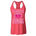 thumbnail image 1 of Shop4Ever Women's Tackle Breast Cancer Support Awareness Racerback Tank Top Small Red, 1 of 5