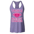 thumbnail image 1 of Shop4Ever Women's Tackle Breast Cancer Support Awareness Racerback Tank Top X-Small Purple, 1 of 5