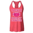 thumbnail image 1 of Shop4Ever Women's Tackle Breast Cancer Support Awareness Racerback Tank Top XX-Large Red, 1 of 5