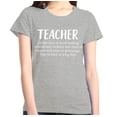 thumbnail image 1 of Shop4Ever Women's Teacher Definition Graphic T-Shirt Medium Sports Grey, 1 of 5