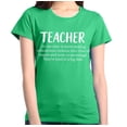 thumbnail image 1 of Shop4Ever Women's Teacher Definition Graphic T-Shirt XXX-Large Irish Green, 1 of 5