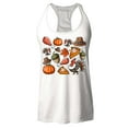thumbnail image 1 of Shop4Ever Women's Thanksgiving Fall Collage Turkey Pilgrim Pumpkin Pie Racerback Tank Top Medium White, 1 of 5