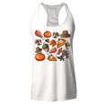 thumbnail image 1 of Shop4Ever Women's Thanksgiving Fall Collage Turkey Pilgrim Pumpkin Pie Racerback Tank Top X-Large White, 1 of 5