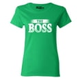 thumbnail image 1 of Shop4Ever Women's The Boss Graphic T-Shirt Large Irish Green, 1 of 5