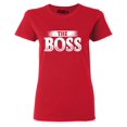 thumbnail image 1 of Shop4Ever Women's The Boss Graphic T-Shirt XXX-Large Red, 1 of 5