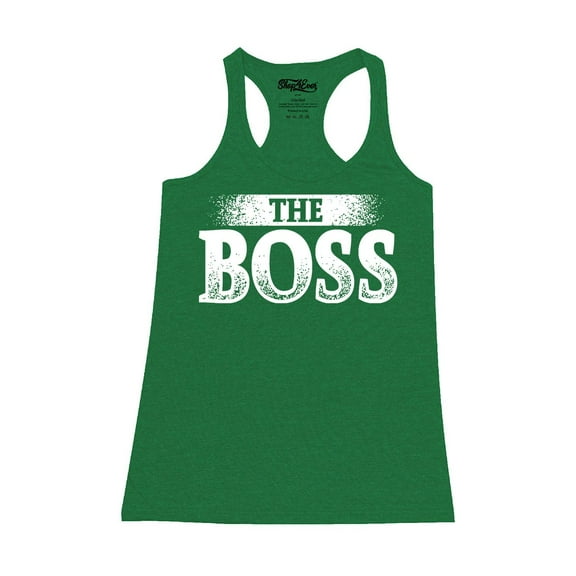 Shop4Ever Women's The Boss Racerback Tank Top Small Kelly Green