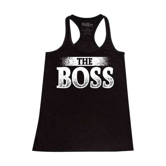 Shop4Ever Women's The Boss Racerback Tank Top XX-Large Black