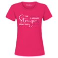thumbnail image 1 of Shop4Ever Women's The Comeback is Always Stronger Than The Setback Graphic T-Shirt Large Heliconia Pink, 1 of 5