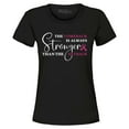 thumbnail image 1 of Shop4Ever Women's The Comeback is Always Stronger Than The Setback Graphic T-Shirt Medium Black, 1 of 5