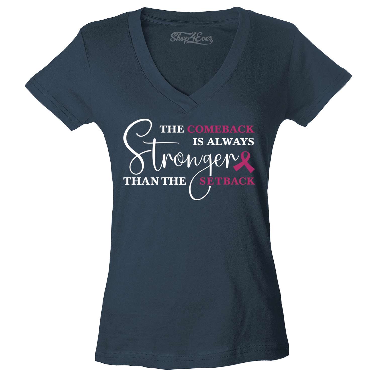 Shop4Ever Women's The Comeback is Always Stronger Than The Setback Slim ...