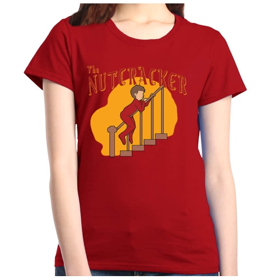 Shop4Ever Women's The Nutcracker Christmas Ugly Xmas Funny Graphic T-Shirt