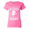 thumbnail image 1 of Shop4Ever Women's The Time is Always Right to Do What is Right MLK Graphic T-Shirt XXX-Large Azalea Pink, 1 of 5