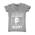 thumbnail image 1 of Shop4Ever Women's The Time is Always Right to Do What is Right MLK Slim Fit V-Neck T-Shirt X-Large Sports Grey, 1 of 5