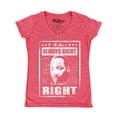 thumbnail image 1 of Shop4Ever Women's The Time is Always Right to Do What is Right MLK Slim Fit V-Neck T-Shirt XX-Large Heather Red, 1 of 5