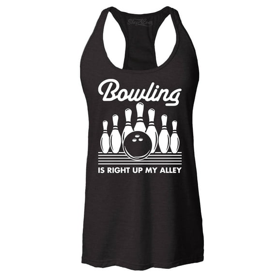 Shop4Ever Women's  This is My Spare Shirt Funny Bowling Racerback Tank Top X-Small Black