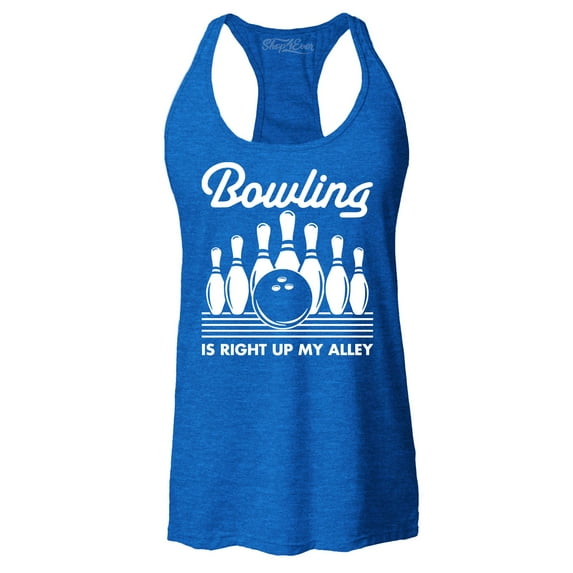 Shop4Ever Women's This is My Spare Shirt Funny Bowling Racerback Tank Top XX-Large Royal Blue