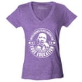 thumbnail image 1 of Shop4Ever Women's True Education Inspiring Quote Martin Luther King Jr.  Slim Fit V-Neck T-Shirt XX-Large Heather Purple, 1 of 5