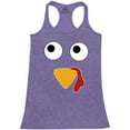 thumbnail image 1 of Shop4Ever Women's Turkey Face Thanksgiving Racerback Tank Top Medium Purple, 1 of 5