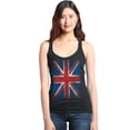 thumbnail image 1 of Shop4Ever Women's Union Jack British Flag UK Racerback Tank Top Medium Black, 1 of 5