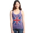 thumbnail image 1 of Shop4Ever Women's Union Jack British Flag UK Racerback Tank Top Medium Purple, 1 of 5