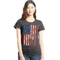 thumbnail image 1 of Shop4Ever Women's United States of America Flag USA 4th of July Graphic T-Shirt XXX-Large Charcoal, 1 of 5