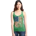 thumbnail image 1 of Shop4Ever Women's United States of America Flag USA 4th of July Racerback Tank Top Small Kelly Green, 1 of 5
