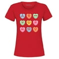 thumbnail image 1 of Shop4Ever Women's Valentine's Day Candy Hearts Conversation Heart Graphic T-Shirt XX-Large Red, 1 of 5