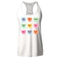 thumbnail image 1 of Shop4Ever Women's Valentine's Day Candy Hearts Conversation Heart Racerback Tank Top Large White, 1 of 5