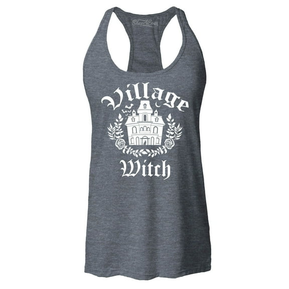 Shop4Ever Women's Village Witch Spooky Halloween Witches Racerback Tank Top Small Charcoal