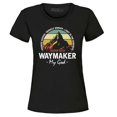 thumbnail image 1 of Shop4Ever Women's Waymaker My God Isaiah 42:16 Graphic T-Shirt Medium Black, 1 of 5
