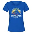thumbnail image 1 of Shop4Ever Women's Waymaker My God Isaiah 42:16 Graphic T-Shirt Small Royal Blue, 1 of 5