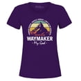 thumbnail image 1 of Shop4Ever Women's Waymaker My God Isaiah 42:16 Graphic T-Shirt XX-Large Purple, 1 of 5