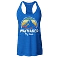 thumbnail image 1 of Shop4Ever Women's Waymaker My God Isaiah 42:16 Racerback Tank Top Large Royal Blue, 1 of 5