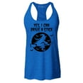 thumbnail image 1 of Shop4Ever Women's Yes, I Can Drive A Stick  Racerback Tank Top Small Royal Blue, 1 of 5