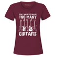 thumbnail image 1 of Shop4Ever Women's You Can Never Have Too Many Guitars Musician Guitarist Graphic T-Shirt X-Large Maroon, 1 of 5