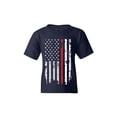 thumbnail image 1 of Shop4Ever Youth American Flag Red Line Patriotic 4th of July Graphic Youth T-Shirt, 1 of 4