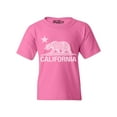 thumbnail image 1 of Shop4Ever Youth California Vintage Bear Graphic Youth T-Shirt Small Azalea Pink, 1 of 4
