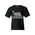 thumbnail image 1 of Shop4Ever Youth California Vintage Bear Graphic Youth T-Shirt Small Black, 1 of 4