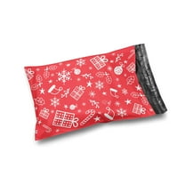 Shop4Mailers 10 x 13 Glossy Christmas Cluster Red Holiday Poly Bag Mailer Envelopes 2 Mil 100 Pack