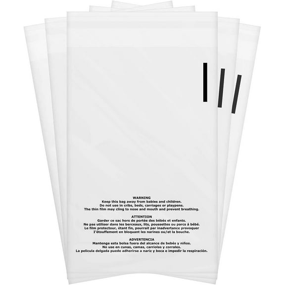 Shop4Mailers 6 x 9 Clear Cellophane Resealable Bags Suffocation Warning Self Seal Envelopes 1.2 mil (2000 Pack)