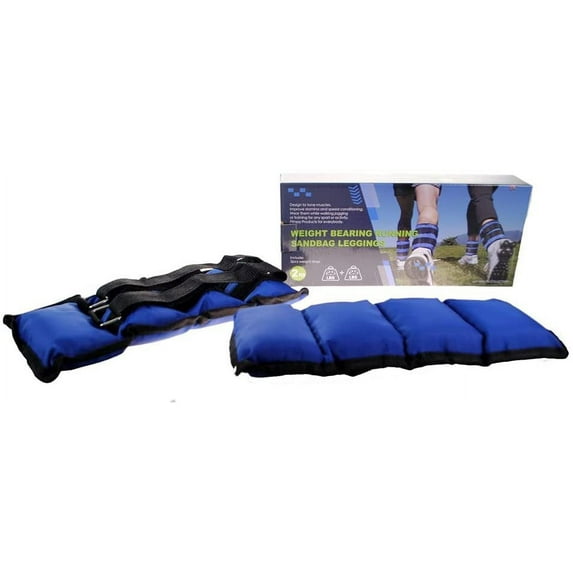 Shop4Omni 5lb Adjustable Straps Blue Ankle and Wrist Weights 2 Pack