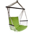 thumbnail image 1 of Shop4Omni Omni Patio Swing Seat Hanging Hammock Cotton Rope Chair with Cushion Seat Green, 1 of 1