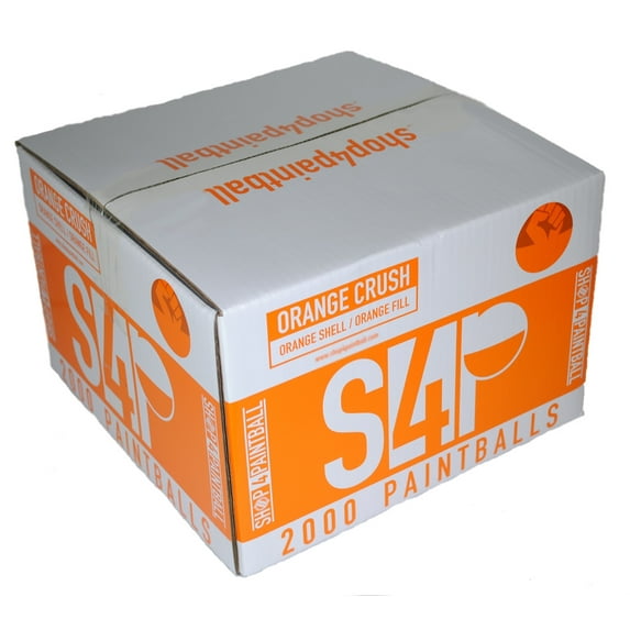 Shop4Paintball - ORANGE CRUSH - .68 Cal Paintballs Orange/Orange - Case of 2000