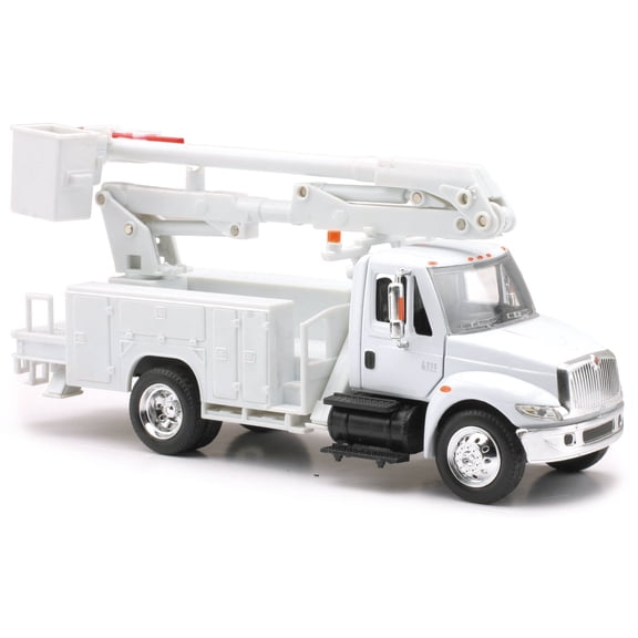 Shop72 4200 Line Maintenance Truck – 1:43 Scale Diecast Metal Model | White Utility Service Diecast Truck for Collectors