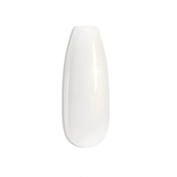 ShopEaseWaves Milky White Gel Nail Polish with Glitter Gold Shimmer Pigment Jelly Cream White Nude Gel Polish Neutral Color 15ml Sparkle Natural Color Soak off UV LED Cured for Home Salon DIY Nail Art