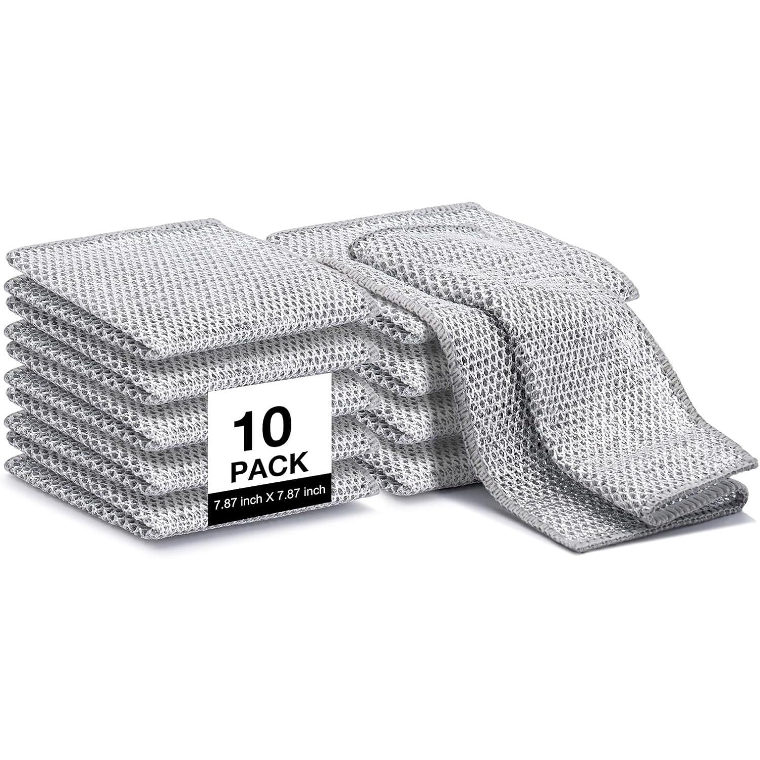 Non Scratch Rag ShopEaseWaves Non Scratch Wire Dishcloth, Multipurpose Wire Dishwashing ...