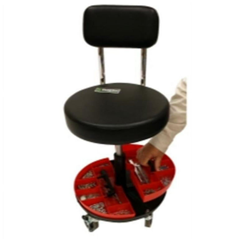Mechanics stool with backrest discount